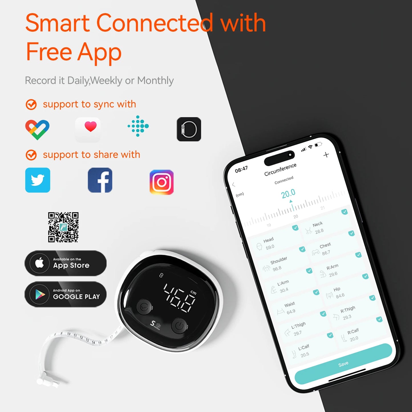 Smart Tape Measure by BodyScope Pro